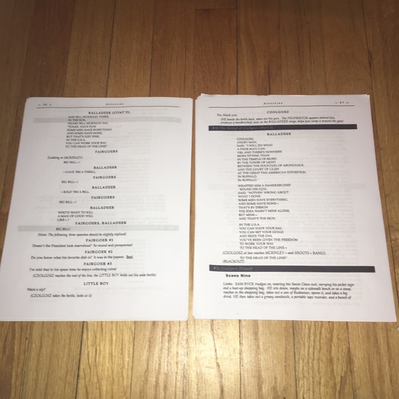 Assassins the Musical Script - Picture 2 of 4